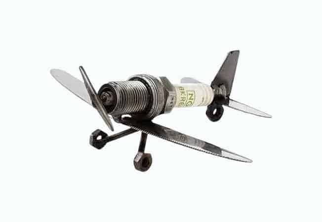 Spark Plug Plane Paperweight