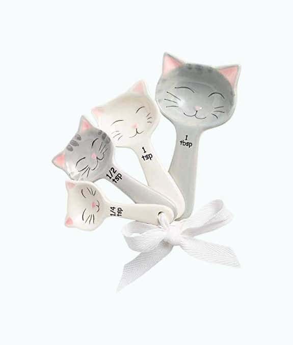 Cat Shaped Ceramic Measuring Spoons