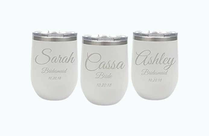 Personalized Wine Tumbler Set