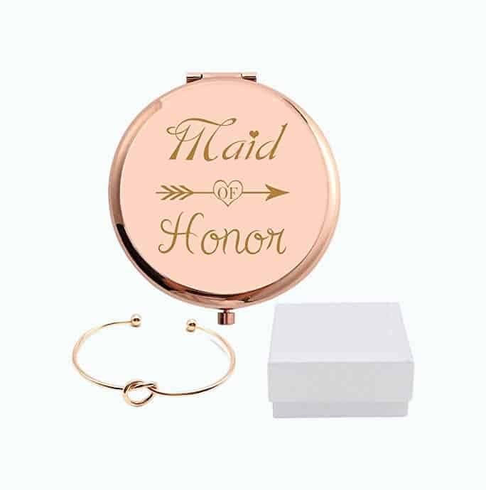 Maid of Honor Pocket Makeup Mirror