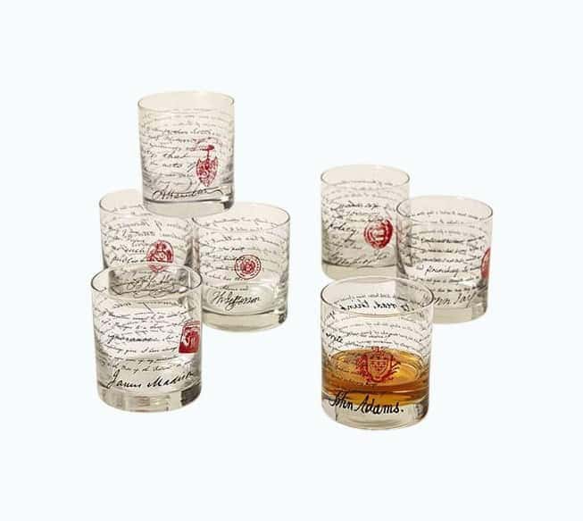 Founding Fathers Whiskey Glasses