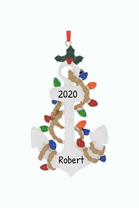 Personalized Anchor Christmas Ornament