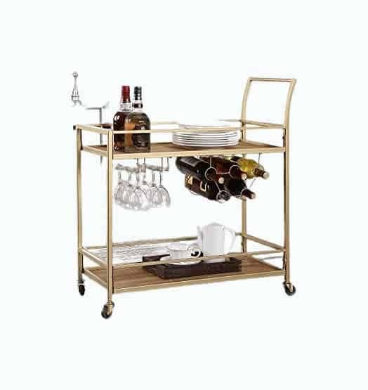 Francesca Bar Cart- Gold