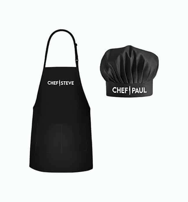 Personalized Apron Chef Hat Set