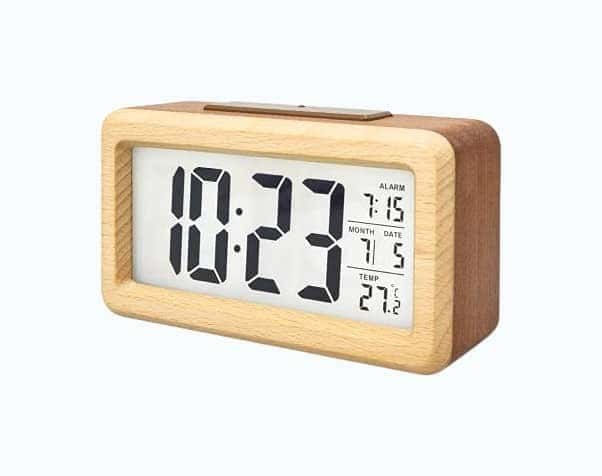 Wooden LCD Digital Alarm Clock