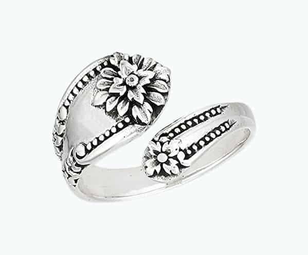 Victorian Flower Open Spoon Ring