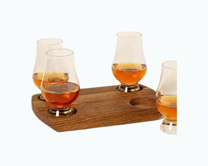 Bourbon Barrel Flight with Glasses