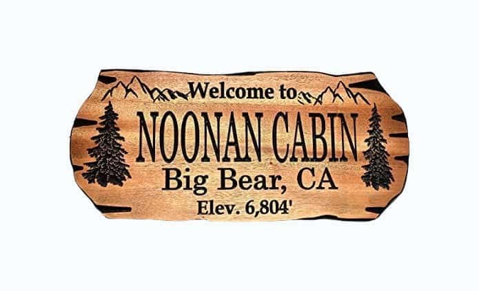 Personalized Cabin Sign Outdoor Wooden Sign