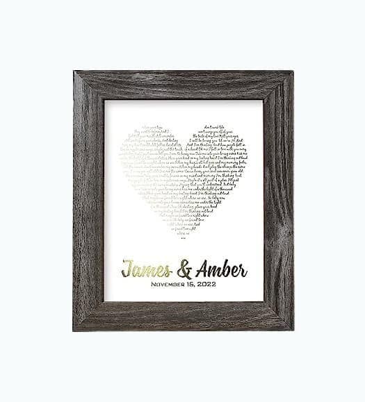 Personalized First Dance Song Anniversary Gift