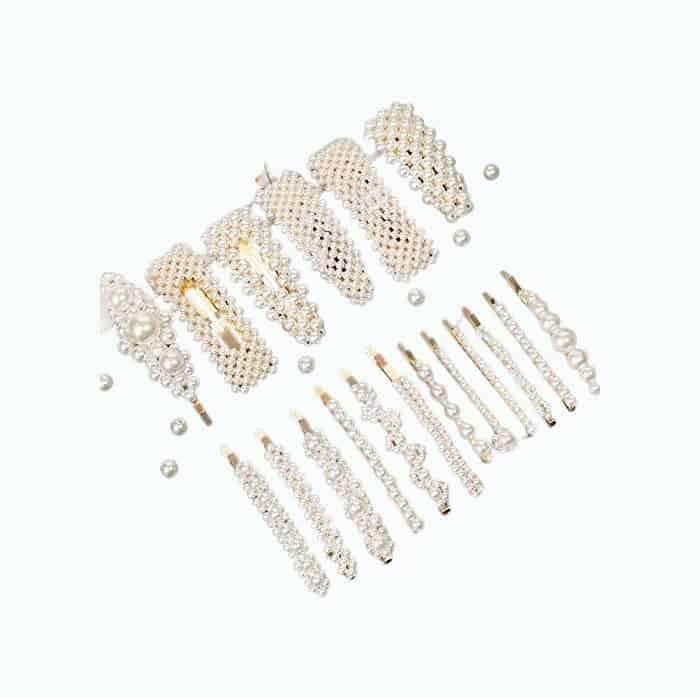 18 Pcs Pearl Hair Clips