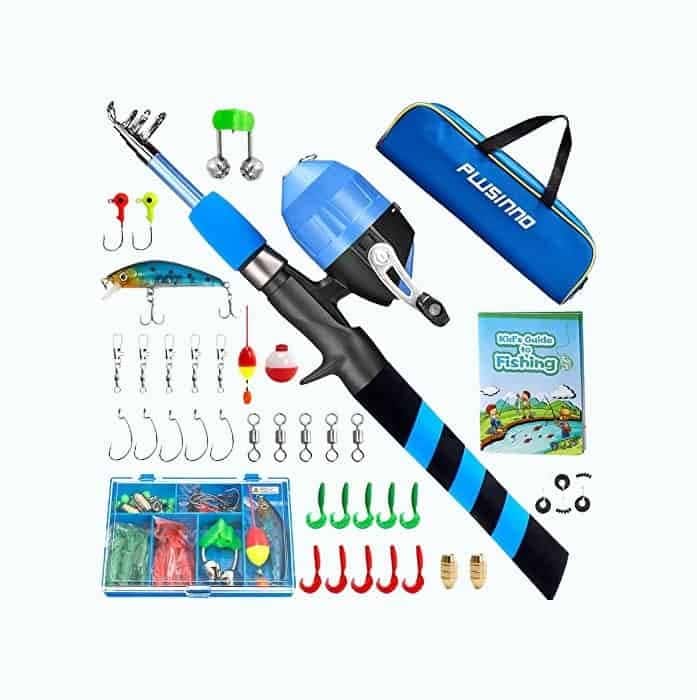 Kids Fishing Pole & Tackle Box