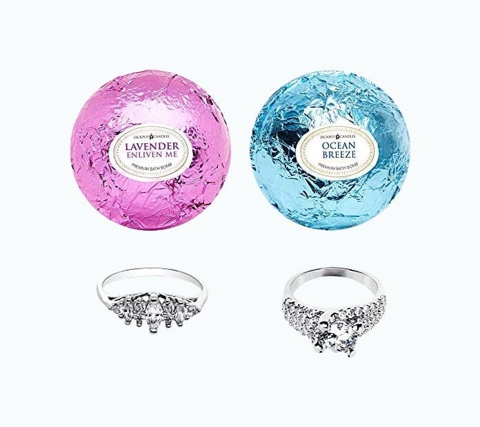 Bath Bombs Gift Set of 2 with Ring Surprise Inside