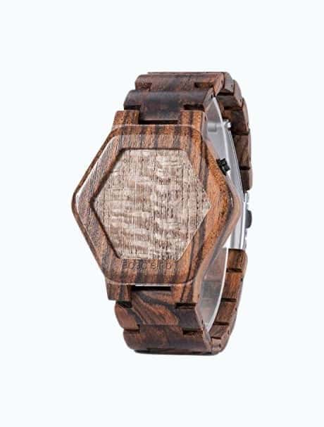 Digital LED Wood Watch