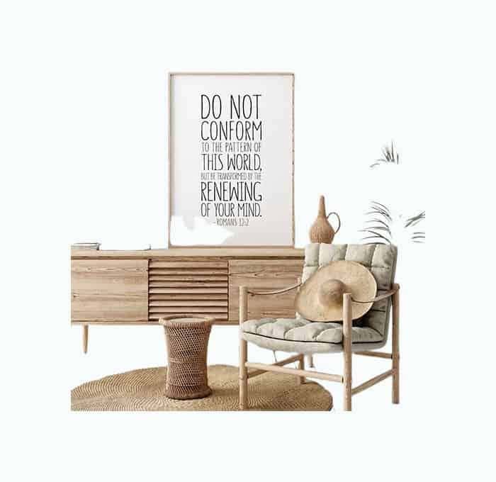 Do Not Conform To The Pattern Of This World Wall Art