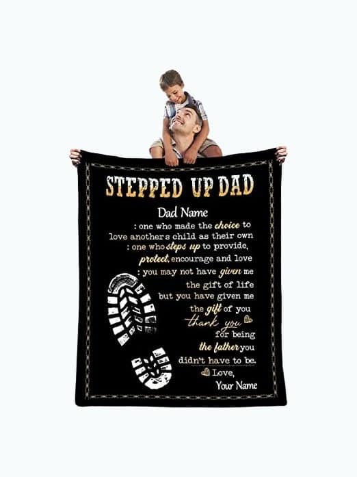 Personalized Stepdad Blanket