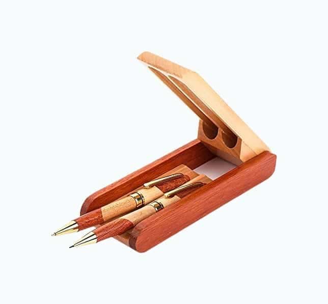 Environmentally Friendly Wooden Ballpoint Pen Set