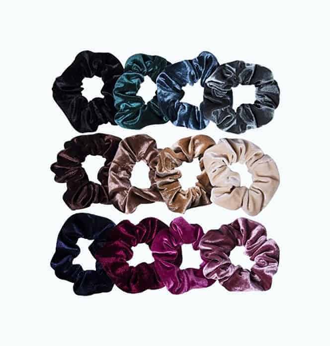 12 Pieces Velvet Hair Scrunchies