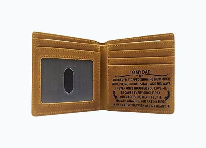 Engraved Men’s Wallet Personalized Leather Wallet for Men