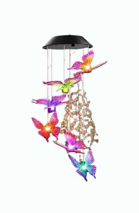 Butterfly Solar Wind Chimes