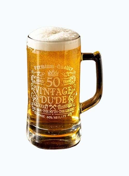 50th Birthday Beer Mug