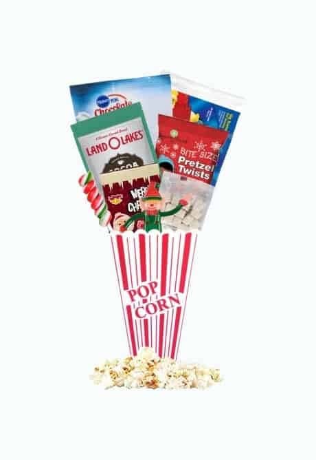 Christmas Movie Night Gift Basket