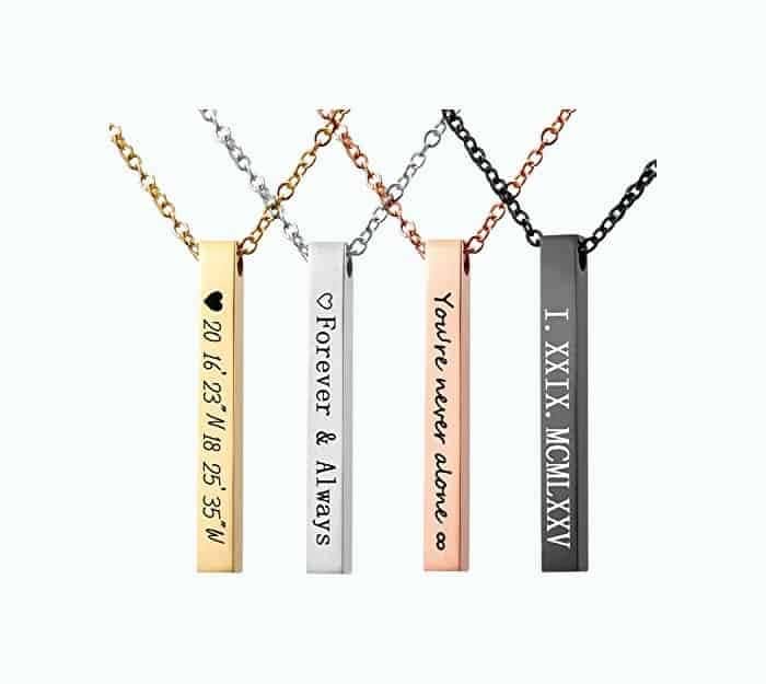 Personalized Bar Necklace