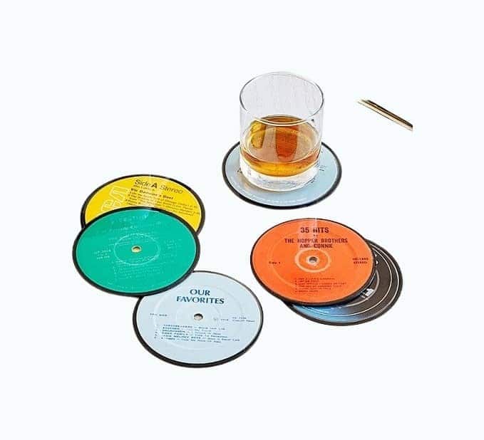 Upcycled Record Coasters