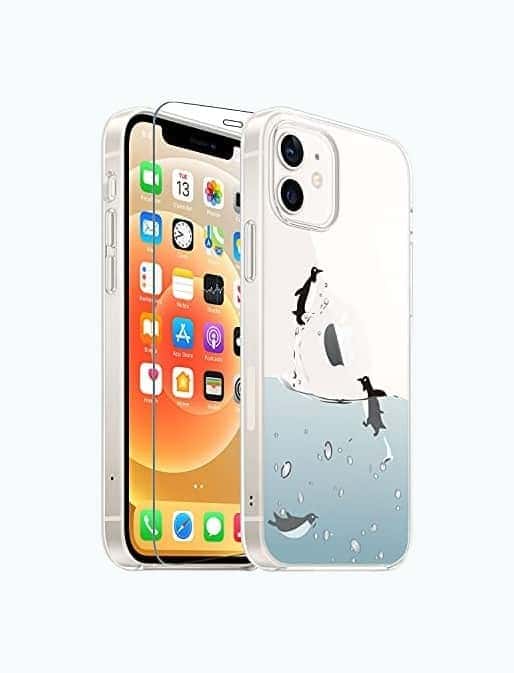 Cute Swimming Penguin iPhone Case