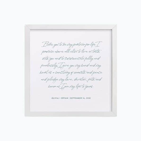 Vows Letterpress Art Print