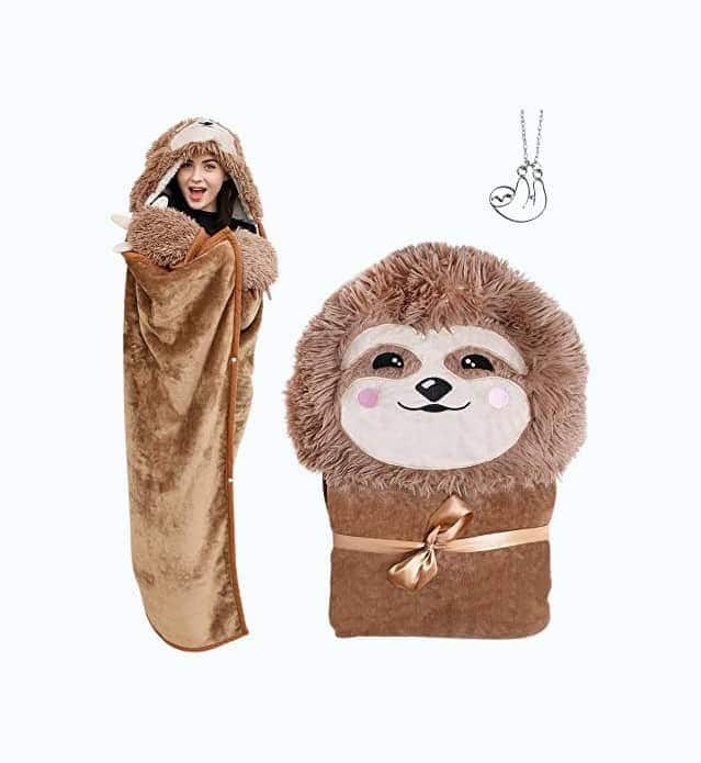 Sloth Hooded Blanket