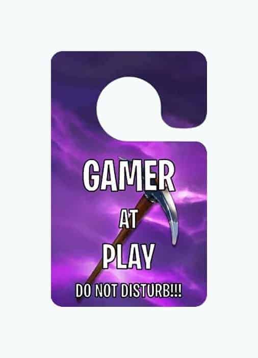 Gamer at Play Door Sign