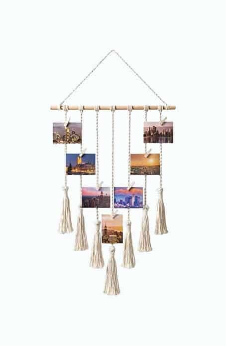 Macrame Hanging Photo Display