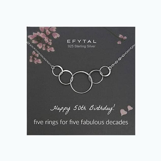 50th Birthday Circle Necklace