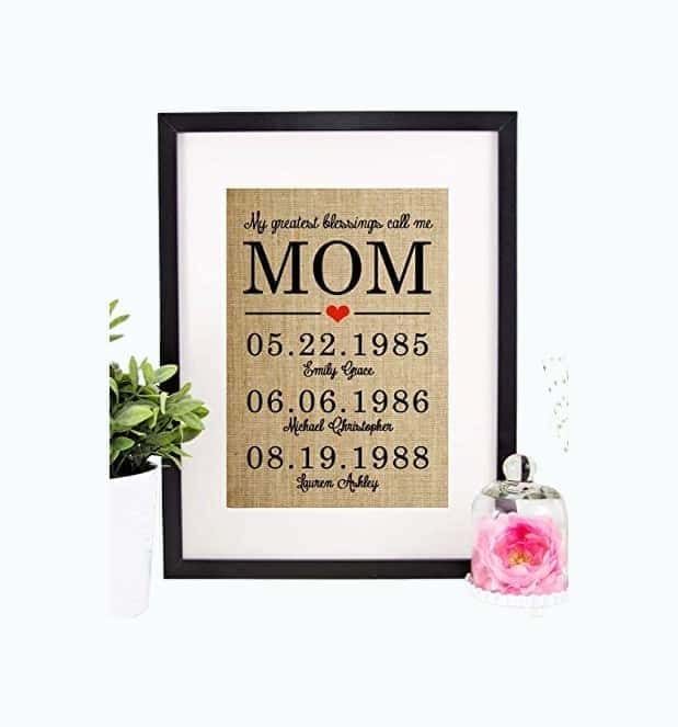 Personalized Burlap Print