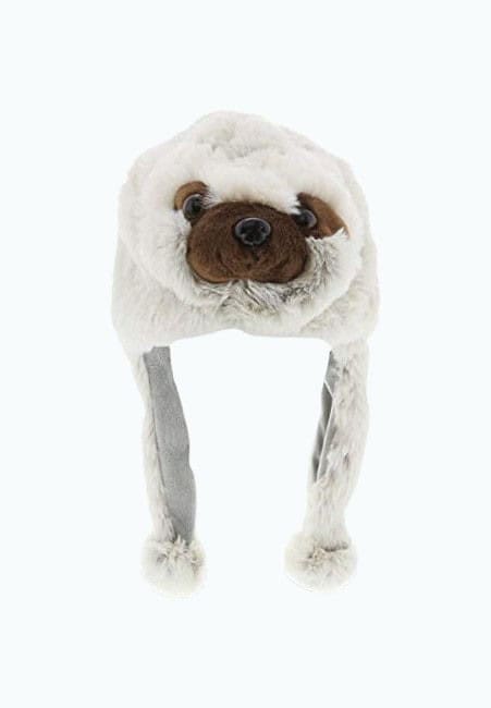 Gray Sloth Plush Hat