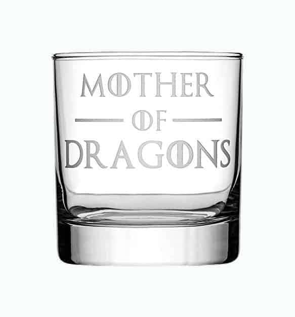 Mother Of Dragons Etched Whiskey Glass