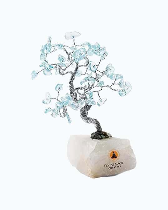 Blue Topaz Crystal Money Tree