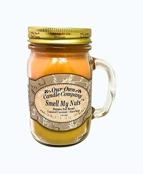 Smell My Nuts Scented 13 oz Mason Jar Candle