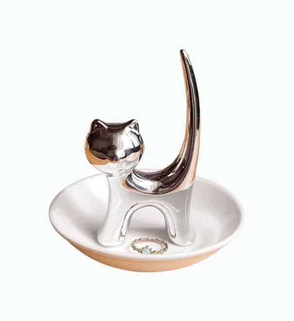 Long Tail Cat Ring Holder