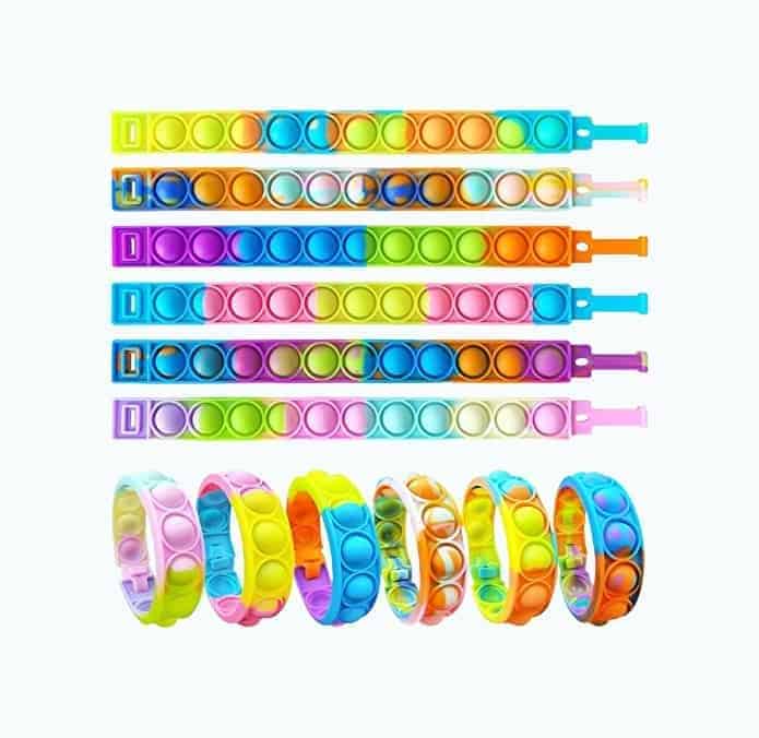 12PCS Push Pop Fidget Bracelet