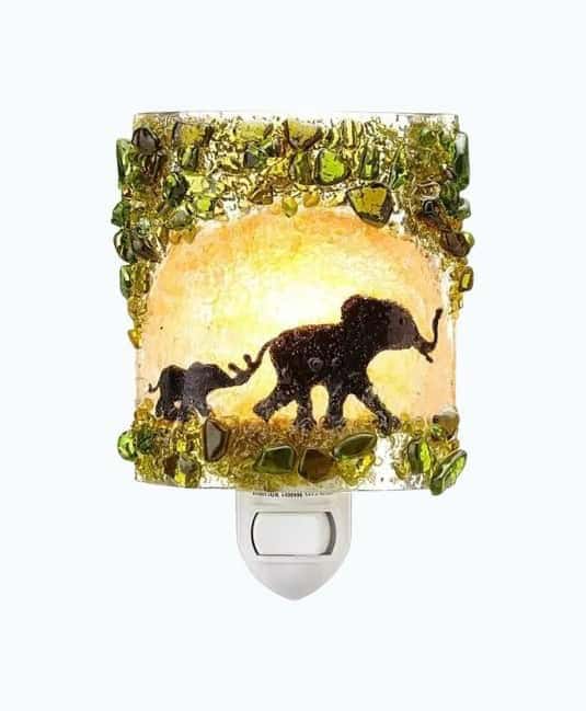 Glass Elephant Nightlight