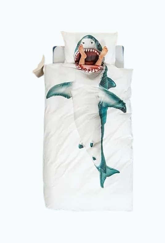 Shark Duvet and Pillowcase Set