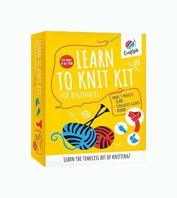 CraftLab Knitting Kit for Beginners