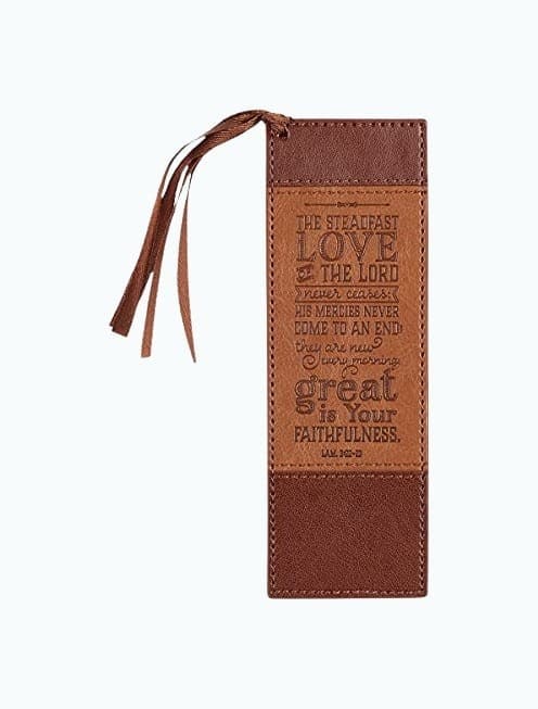 Steadfast Love Faux Leather Bookmark