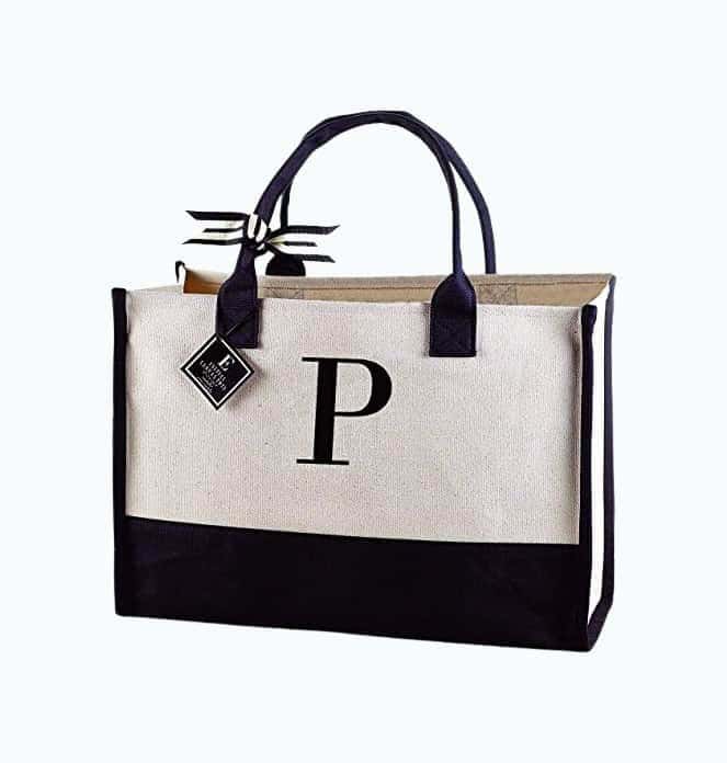 Initial Canvas Bag