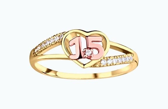 Quinceañera Heart Ring