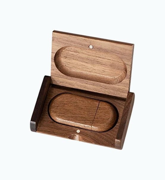 Wood Flash Drive Box