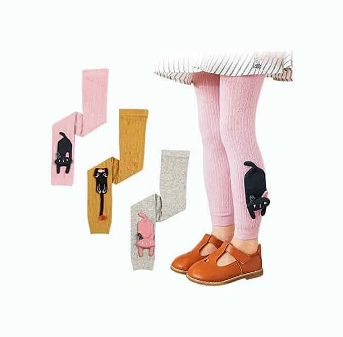 Girls Cat Tights Set