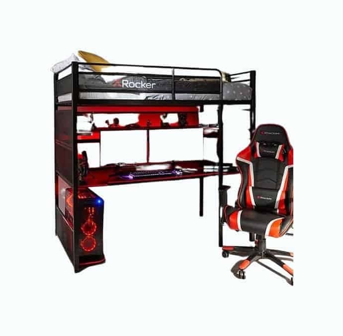 Gaming Bunk Bed With Desk