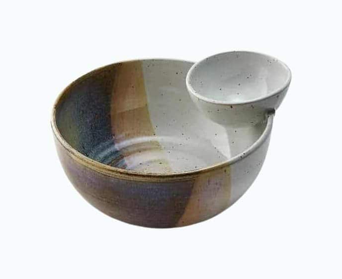 Handmade Chip and Dip Serving Bowl